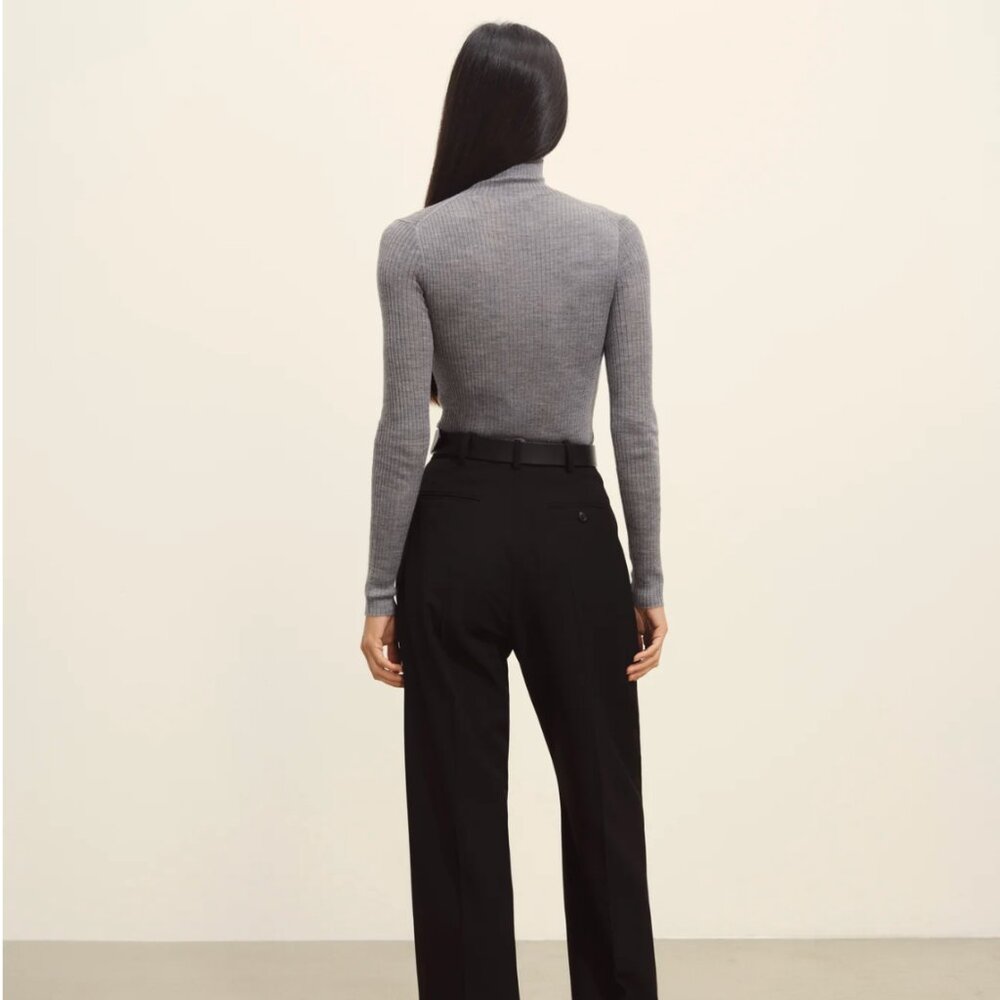 Buck Mason Featherweight Silk Cashmere Turtleneck Heather Gray Size XL NWT - Picture 5 of 9